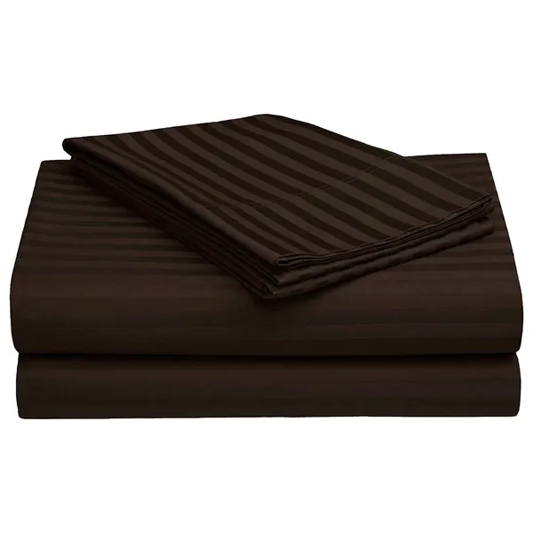 Brown_Satin_Striped_Bedsheet_With_Pillow_Covers