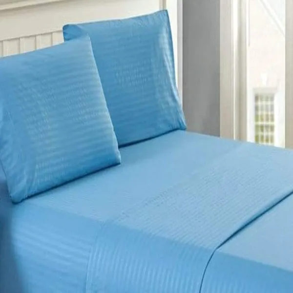 Sky_Blue_Satin_Striped_Bedsheet_With_Pillow_Covers