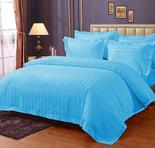 Sky_Blue_Satin_Striped_Bedsheet_With_Pillow_Covers