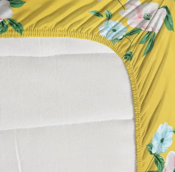 Multicolor_Cotton_Fitted_Bedsheet_Set_With_Pillow_Covers