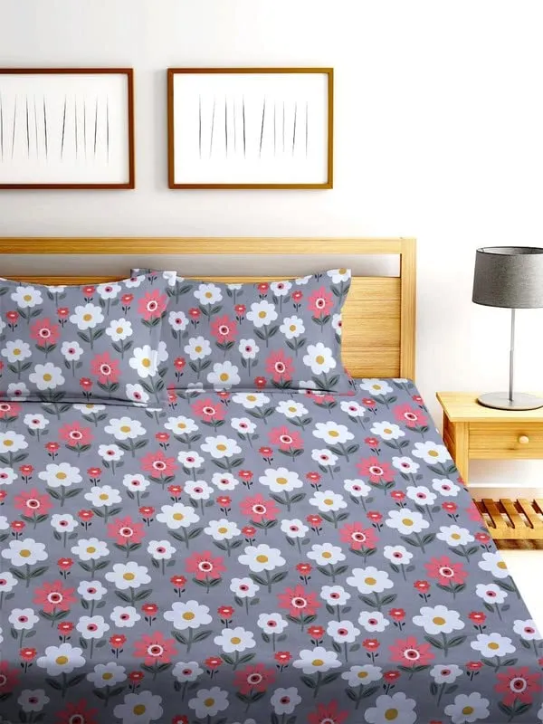Multicolor_Cotton_Fitted_Bedsheet_Set_With_Pillow_Covers