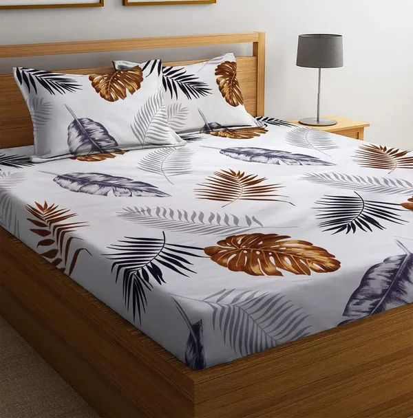 Multicolor_Cotton_Fitted_Bedsheet_Set_With_Pillow_Covers