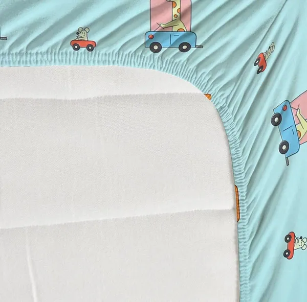 Multicolor_Fitted_Bedsheet_With_Pillow_Covers