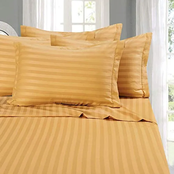 Yellow_Cotton_Striped_Bedsheet_With_Pillow_Covers