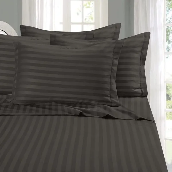 Grey_Cotton_Striped_Bedsheet_With_Pillow_Covers