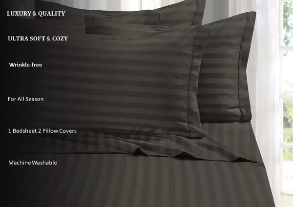 Grey_Cotton_Striped_Bedsheet_With_Pillow_Covers