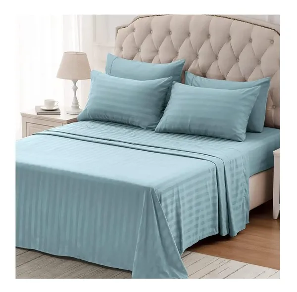 Multicolor_Cotton_Striped_Bedsheet_With_Pillow_Covers