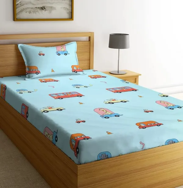 Multicolor_Cotton_Cartoon_Printed_Kids_Bedsheet_With_Pillow_Cover