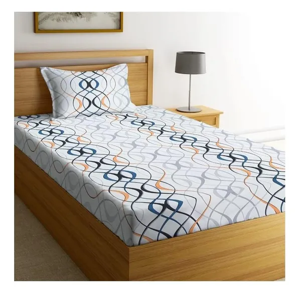 Multicolor_Cotton_Single_Bedsheet_With_Pillow_Cover