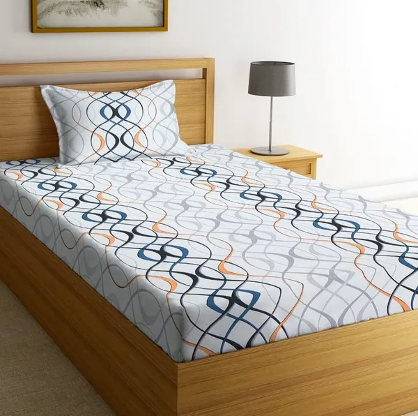 Multicolor_Cotton_Single_Bedsheet_With_Pillow_Cover