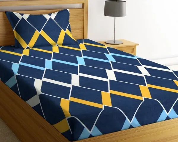 Multicolor_Cotton_Single_Bedsheet_With_Pillow_Cover
