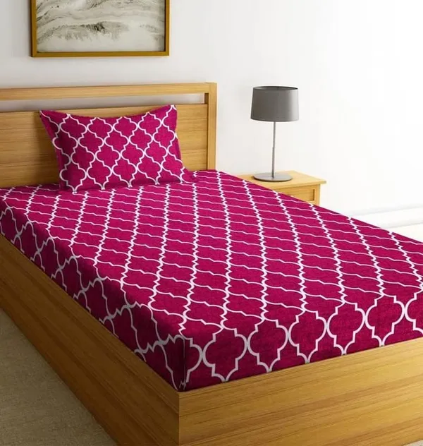 Maroon_Cotton_Single_Bedsheet_With_Pillow_Cover