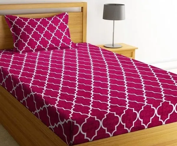 Maroon_Cotton_Single_Bedsheet_With_Pillow_Cover