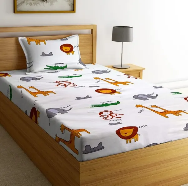 Multicolor_Cotton_Printed_Bedsheet_With_Pillow_Cover