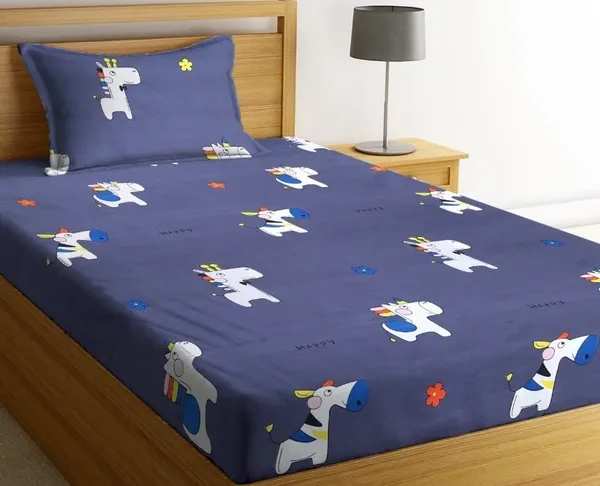 Multicolor_Cotton_Single_Bedsheet_With_Pillow_Cover