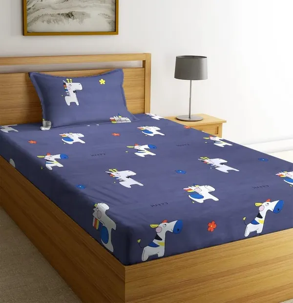 Multicolor_Cotton_Single_Bedsheet_With_Pillow_Cover
