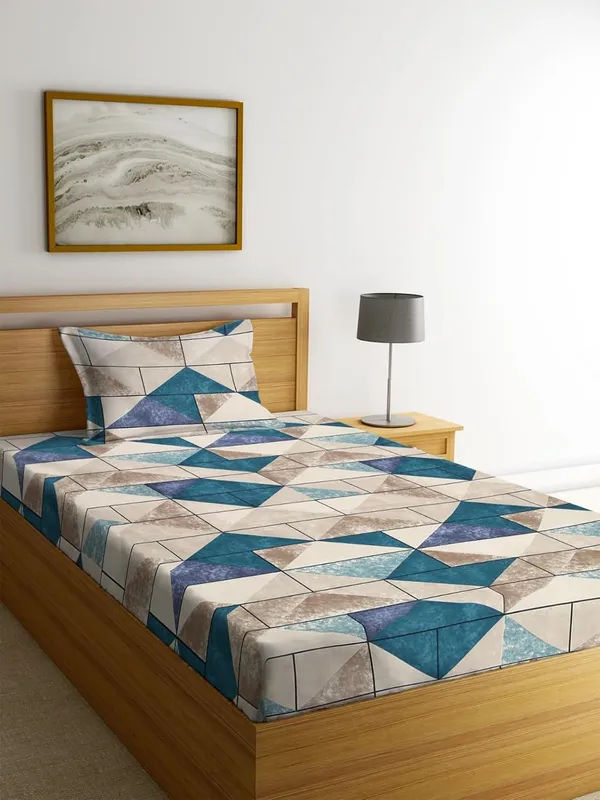 Multicolor_Single_Bed_Bedsheet_With_Pillow_Cover