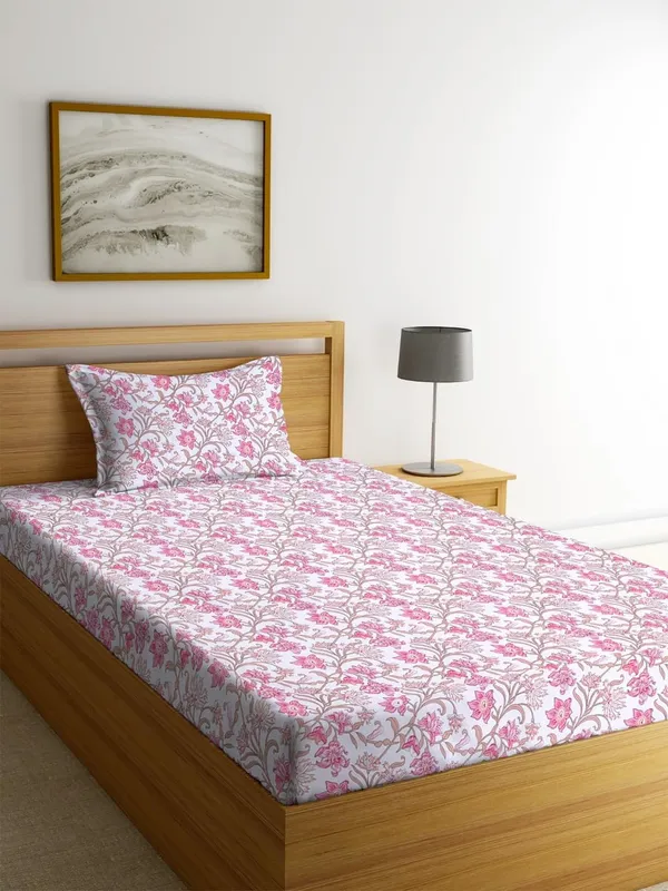 Multicolor_Cotton_Single_Bedsheet_With_Pillow_Cover