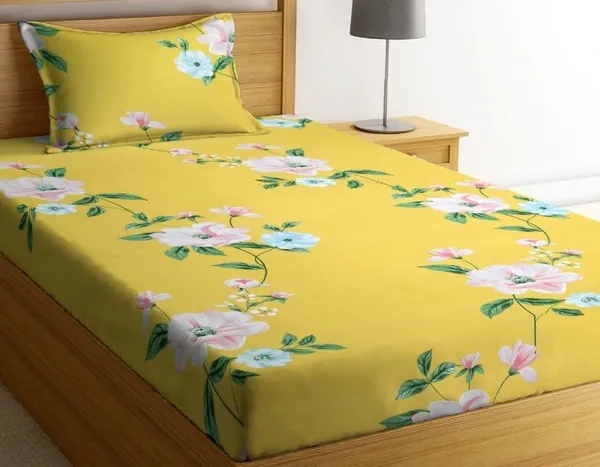 Multicolor_Cotton_Single_Bedsheet_With_Pillow_Cover