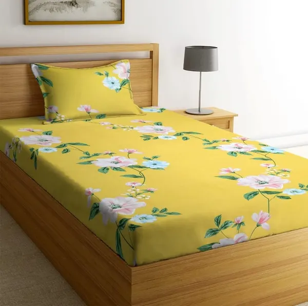 Multicolor_Cotton_Single_Bedsheet_With_Pillow_Cover