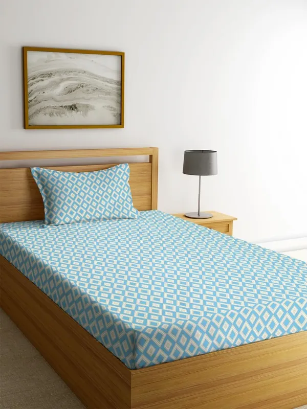 Multicolor_Cotton_Single_Bedsheet_With_Pillow_Cover