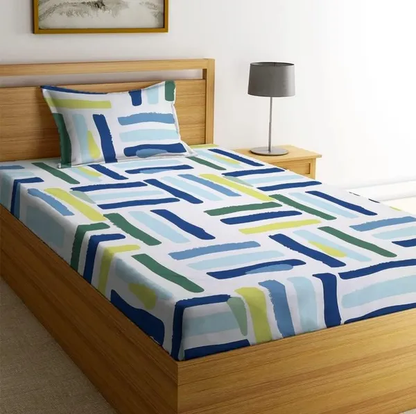 Multicolor_Single_Bed_Bedsheet_With_Pillow_Cover