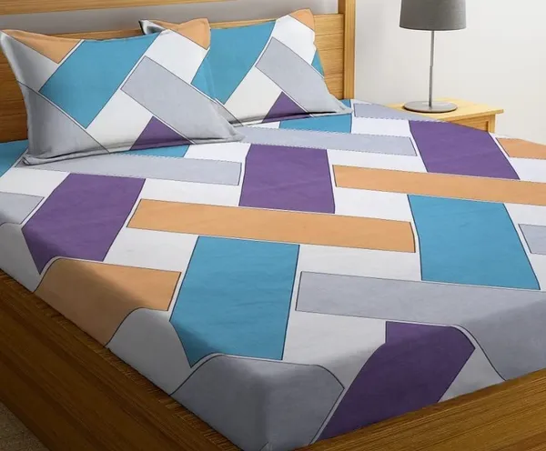 Multicolor_Cotton_Printed_Double_Bedsheet_With_Pillow_Covers