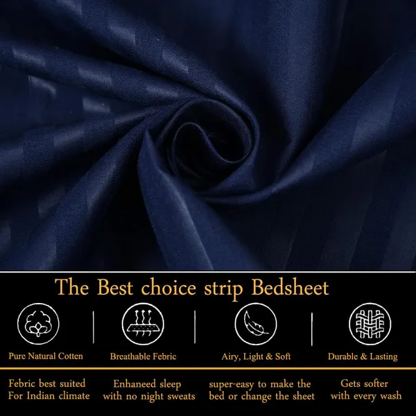 Navy_Blue_Cotton_Bedsheet_With_Pillow_Covers