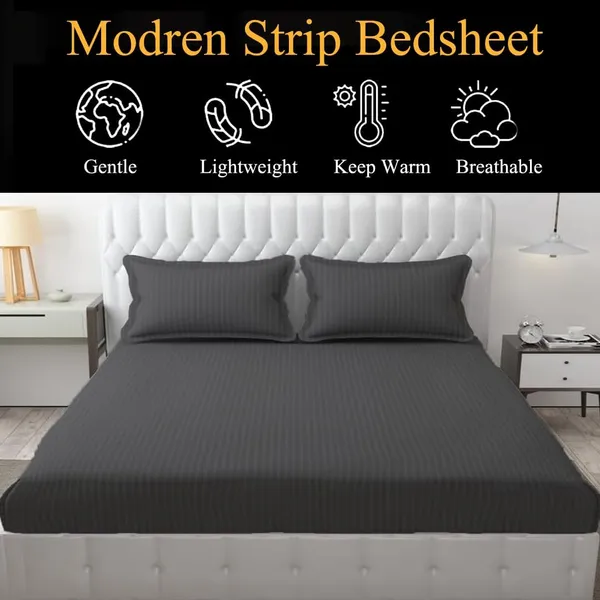 Grey_Cotton_Bedsheet_With_Pillow_Covers