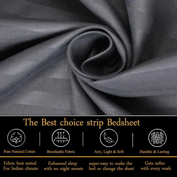 Grey_Cotton_Bedsheet_With_Pillow_Covers
