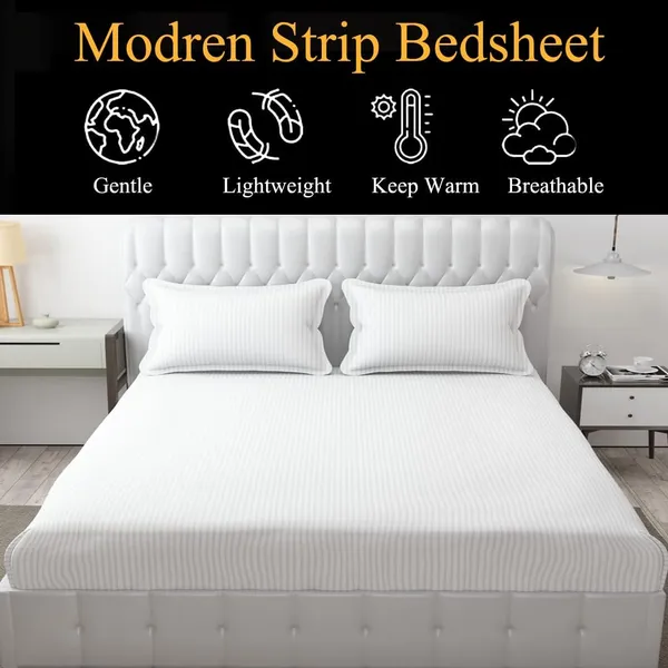 White_Cotton_Bedsheet_With_Pillow_Covers