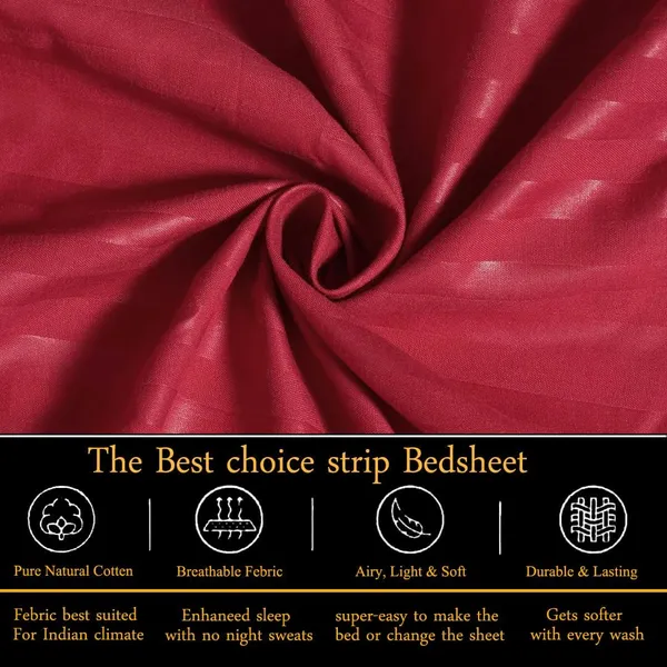 Maroon_Cotton_Sateen_Bedsheet_With_Pillow_Cover