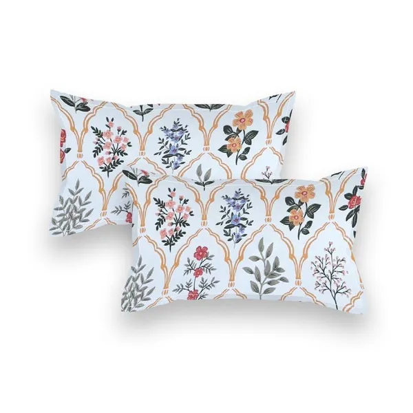 Multicolor_Cotton_Fitted_Bedsheet_With_Pillow_Covers