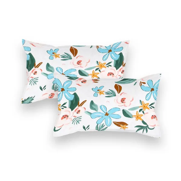 Multicolor_Cotton_Fitted_Bedsheet_With_Pillow_Covers
