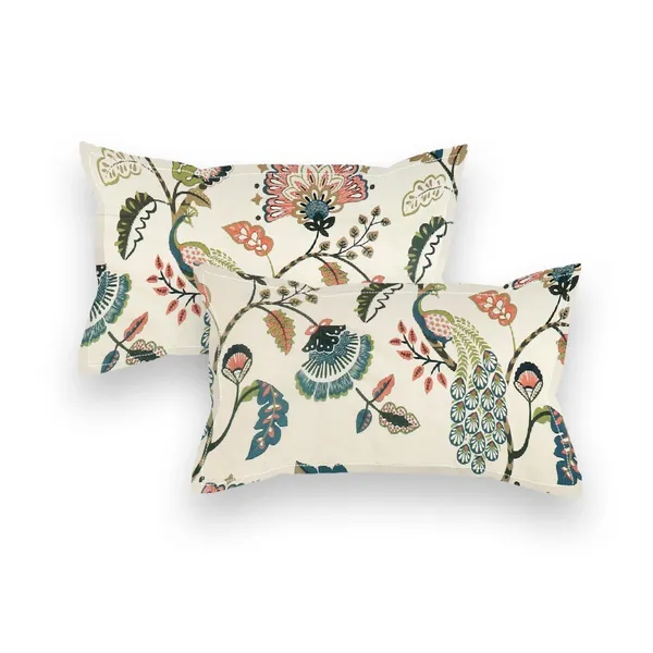 Multicolor_Cotton_Fitted_Bedsheet_With_Pillow_Covers