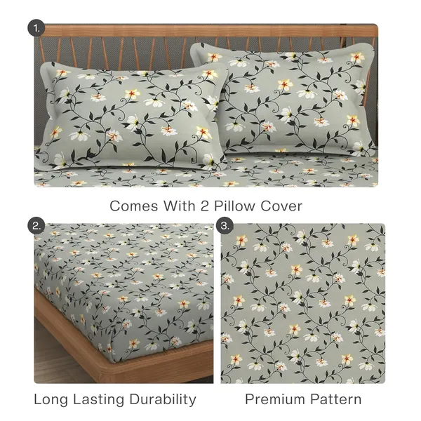 Sage_Green_Cotton_Fitted_Bedsheet_With_Pillow_Covers