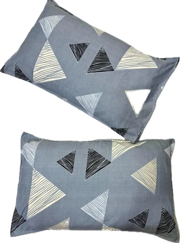 Light_Grey_Cotton_Fitted_Bedsheet_With_Pillow_Covers