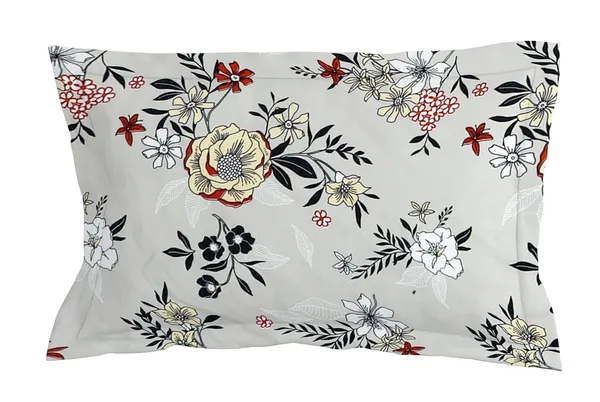 Silver_Microfiber_Cotton_Bedsheet_Set_With_Pillow_Covers