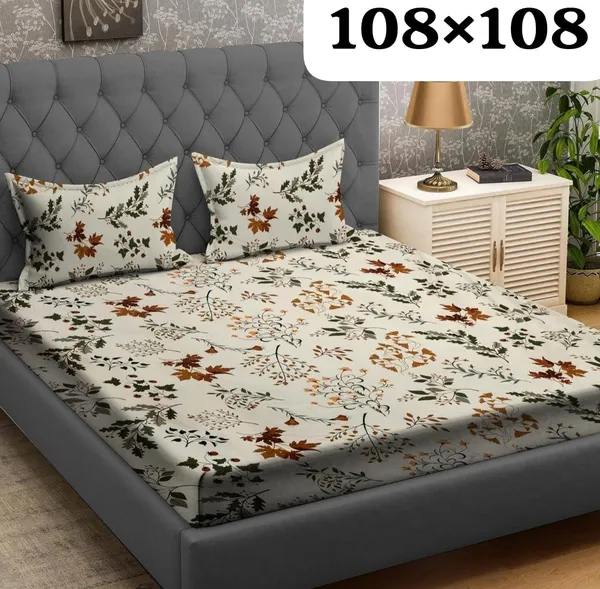 Multicolor_Microfiber_Cotton_Bedsheet_With_Pillow_Covers