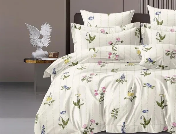 Multicolor_Microfiber_Cotton_Bedsheet_Set_With_Pillow_Covers