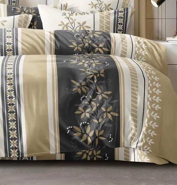 Multicolor_Microfiber_Cotton_Bedsheet_With_Pillow_Covers