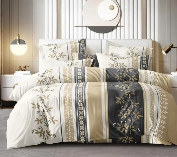 Multicolor_Microfiber_Cotton_Bedsheet_With_Pillow_Covers