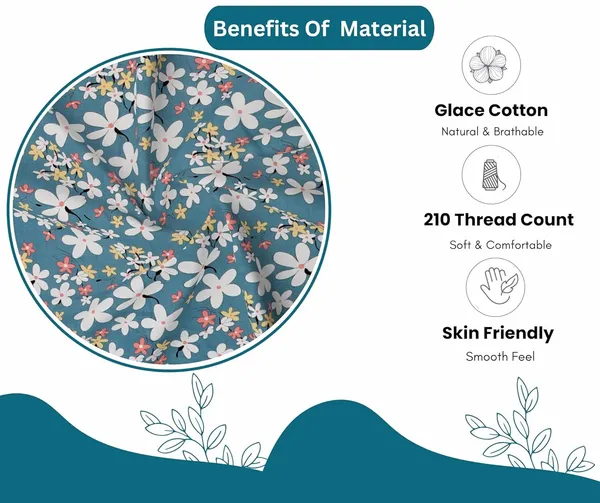 Multicolor_Microfiber_Cotton_Bedsheet_With_Pillow_Covers