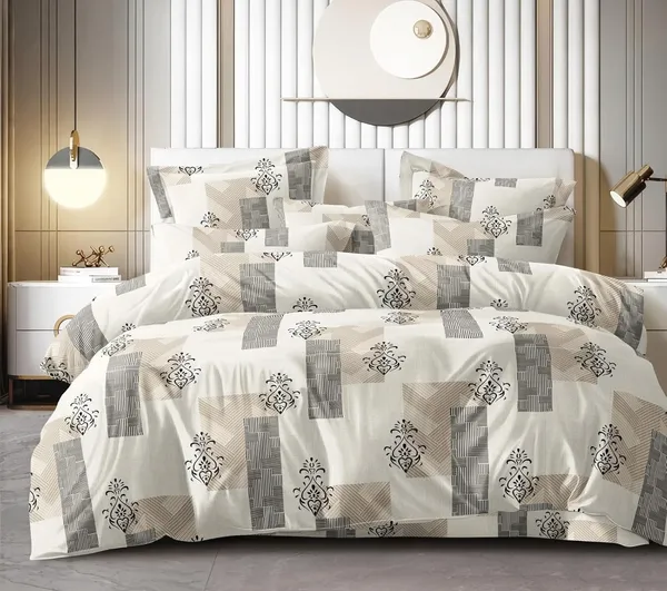 Multicolor_Microfiber_Cotton_Bedsheet_With_Pillow_Covers