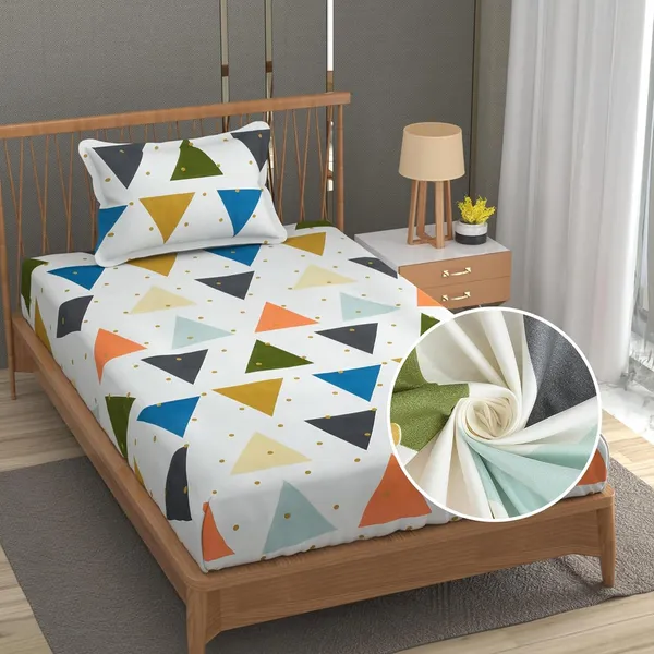 Multicolor_Cotton_Bedsheet_With_Pillow_Cover