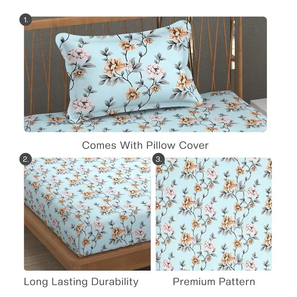 Sky_Blue_Cotton_Bedsheet_With_Pillow_Cover