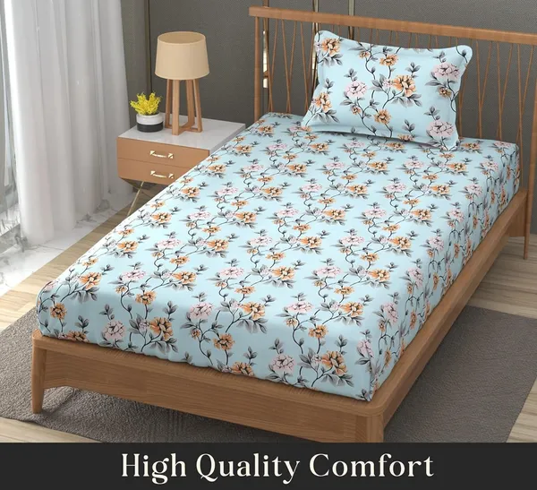Sky_Blue_Cotton_Bedsheet_With_Pillow_Cover