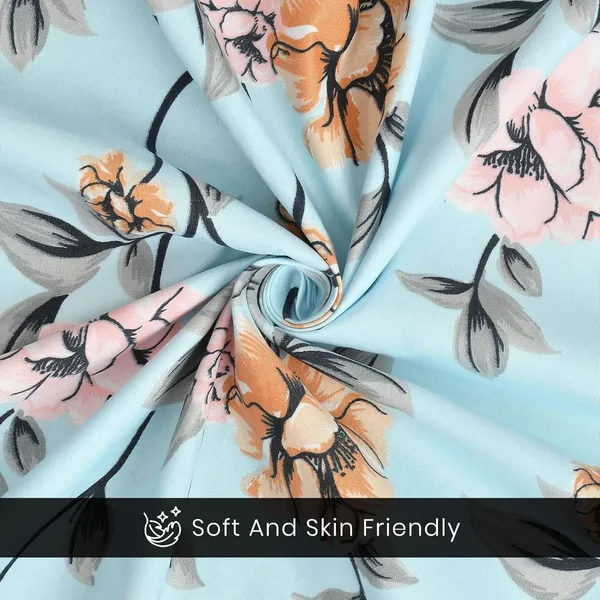 Sky_Blue_Cotton_Bedsheet_With_Pillow_Cover