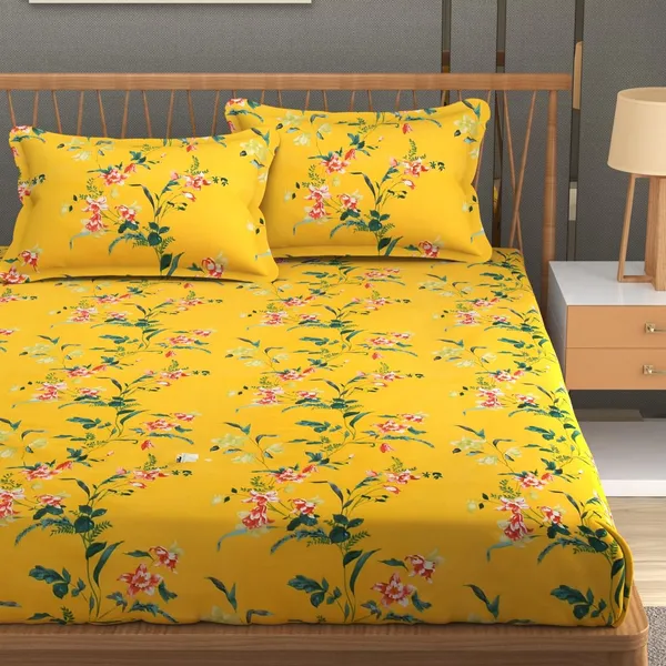 Multicolor_Cotton_Bedsheet_With_Pillow_Covers
