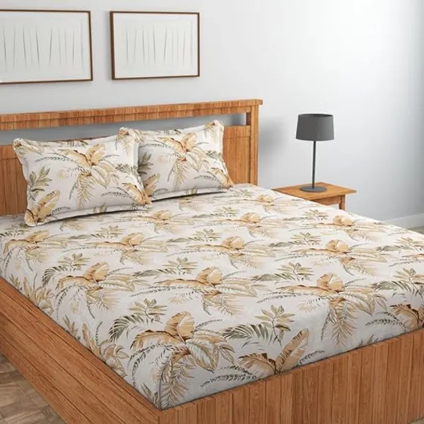 Multicolor_Microfiber_Fitted_Bedsheet_With_Pillow_Covers